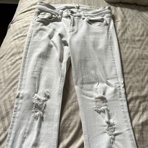 Rag & Bone crop white jeans